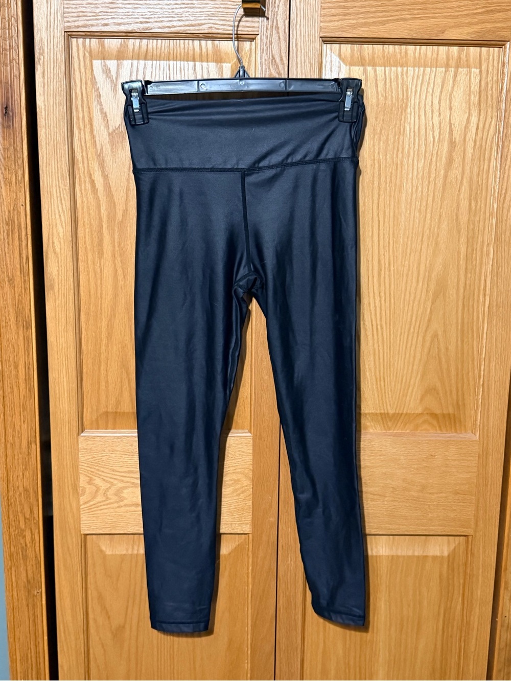 Women's Black Shiny Athletic Legging - Zyia Active (M)